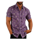 Men's Casual Linen Short-Sleeve Collared Shirt