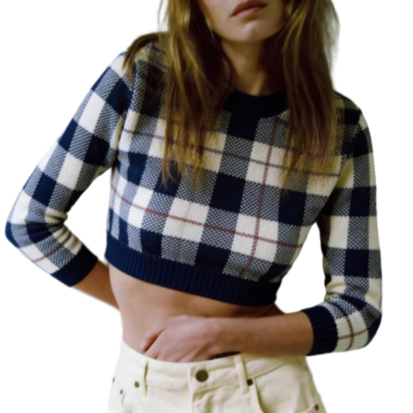 Colorful Winter Knit Striped Women's Top