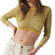 Colorful Striped Women's Round Neck Sweater