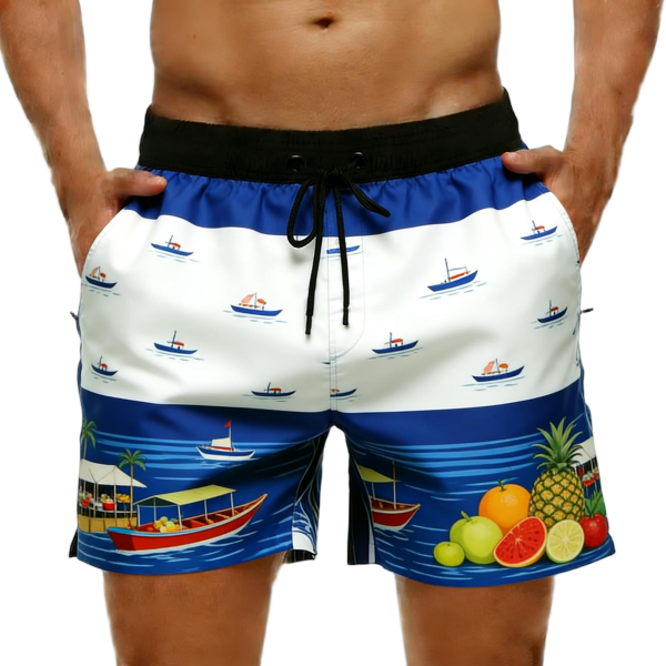Men's Plus Size Premium Beach Swim Shorts (Quick-Dry)