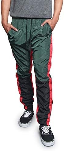 Men's Striped Athletic Running Windbreaker Track Pants