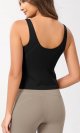 Cloud Feeling Tank Bra for Women U Back Wirefree Longline Sports Bra Yoga Crop Top