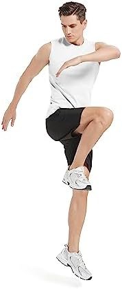 Men's Tank Top Cotton Muscle Workout Gym Shirts Moisture Wicking Lightweight Summer Casual Sleeveless Shirts