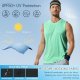 Men's Workout Tank Top Dry Fit UPF 50 Sleeveless Muscle Tee Shirts for Swim, Running, Hiking, Beach