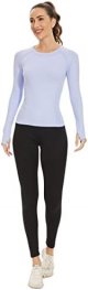 Workout Shirts for Women Long Sleeve, Workout Tops for Women, Quick Dry Gym Athletic Tops,Seamless Yoga Shirts