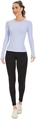 Workout Shirts for Women Long Sleeve, Workout Tops for Women, Quick Dry Gym Athletic Tops,Seamless Yoga Shirts