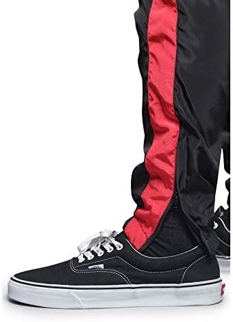 Men's Striped Athletic Running Windbreaker Track Pants