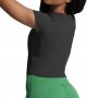 Women's Short Sleeve T-Shirts Support Workout Gym Yoga Curve Longline Crop Top