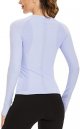 Workout Shirts for Women Long Sleeve, Workout Tops for Women, Quick Dry Gym Athletic Tops,Seamless Yoga Shirts