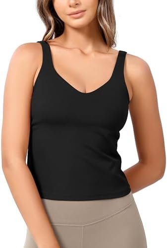 Cloud Feeling Tank Bra for Women U Back Wirefree Longline Sports Bra Yoga Crop Top
