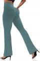 Women's Bootcut Leggings - Bootleg Yoga Pants Flare with 4 Pockets,Tummy Control High Waisted Casual Dress Pants