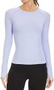 Workout Shirts for Women Long Sleeve, Workout Tops for Women, Quick Dry Gym Athletic Tops,Seamless Yoga Shirts