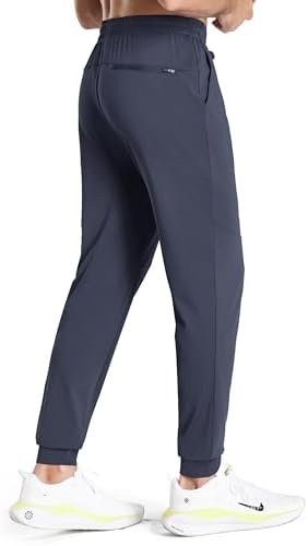 Men's Joggers Stretch Sweatpants with Pockets, Tapered Athletic Pants for Gym Workout and Casual Wear