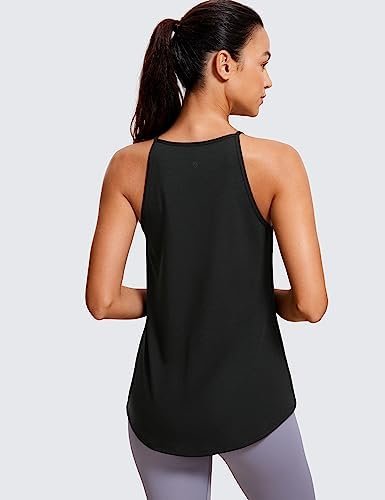 Halter Tank Tops for Women High Neck Workout Tops Flowy Cami Tanks Sleeveless Tops Athletic Yoga Shirts
