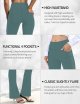 Women's Bootcut Leggings - Bootleg Yoga Pants Flare with 4 Pockets,Tummy Control High Waisted Casual Dress Pants